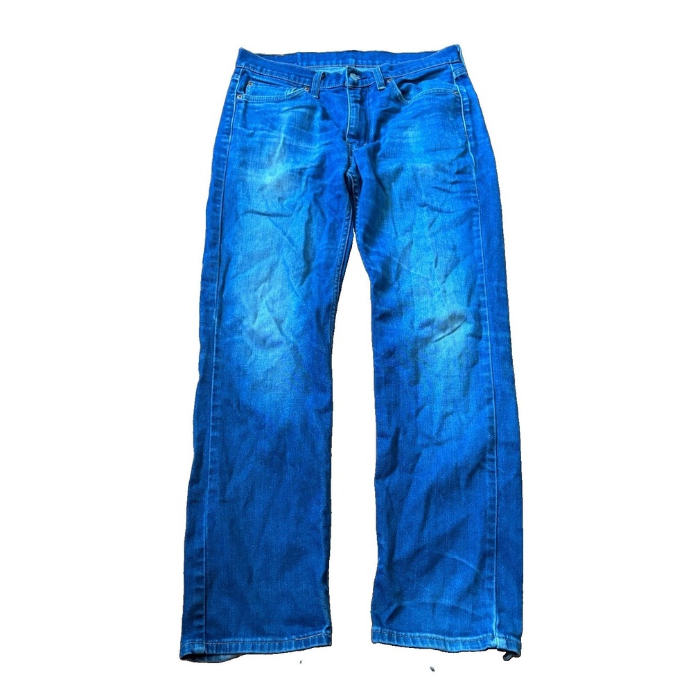 Levis 514 Straight Fit Dark Wash‎ Indigo Denim Jeans Mens 32x32